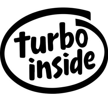 Autoaufkleber turbo im inneren zitat - TenStickers