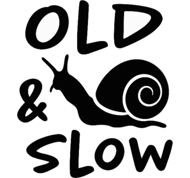 Autoaufkleber alte und langsame schnecke - TenStickers