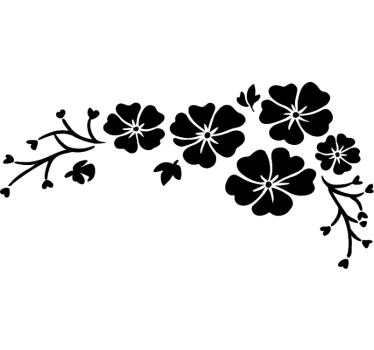 Autoaufkleber schwarze kirschblüte - TenStickers
