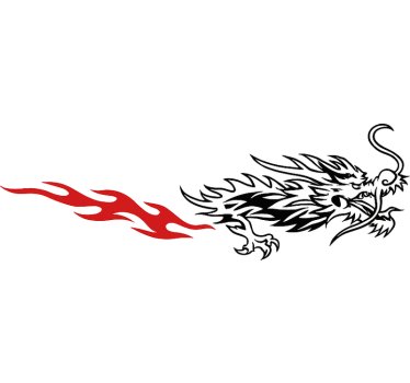 Autoaufkleber asiatischer drache seite - TenStickers