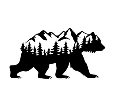 Autoaufkleber bergwelle bärenaufkleber - TenStickers