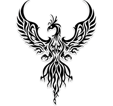 Autoaufkleber weißer phönix vinyl sticker - TenStickers