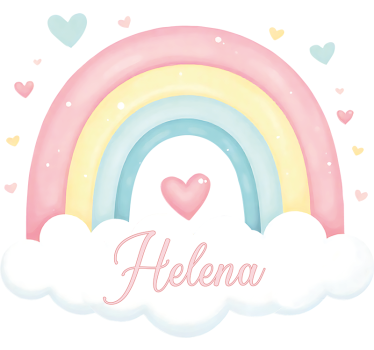 Folie tür regenbogen für das kinderzimmer - TenStickers