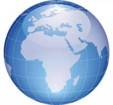 Wandtattoo Globus Afrika und Europa - TenStickers