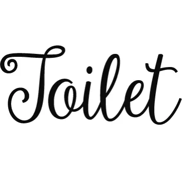 Aufkleber Text Toiletten Bad Tür - TenStickers