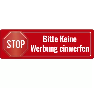Keine Werbung Aufkleber - TenStickers