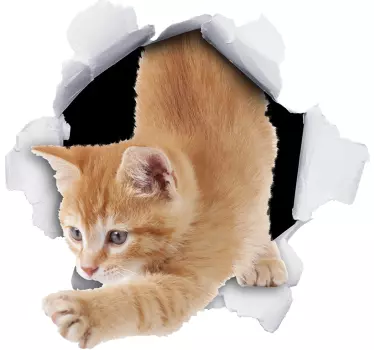 Mülltonnenaufkleber Katze - TenStickers