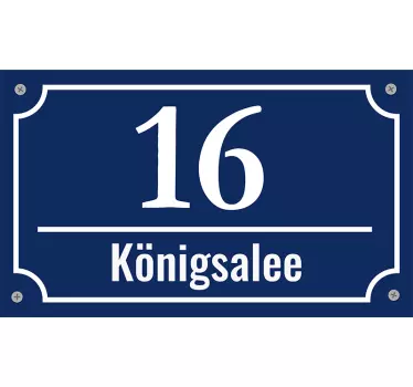 Straßenname + Hausnummer Wandtattoo - TenStickers