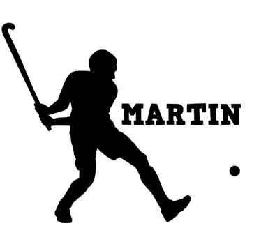 Hockeyspieler mit Namen Wandtattoo Jugendzimmer - TenStickers