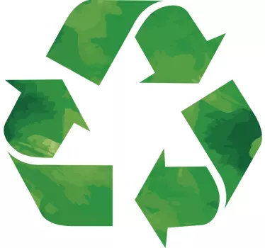 Recycling zeichen sticker - TenStickers