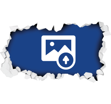 Personalisierbare gebrochene Wand Wandtattoo Wohnzimmer - TenStickers