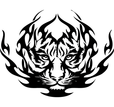 Autoaufkleber tribal flammen tier - TenStickers