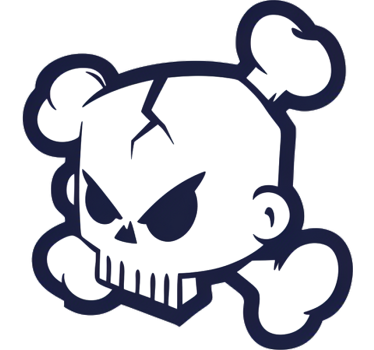 Autoaufkleber totenkopf und gekreuzte knochen - TenStickers