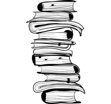 Dekorativer Aufkleber Stapel Bücher - TenStickers