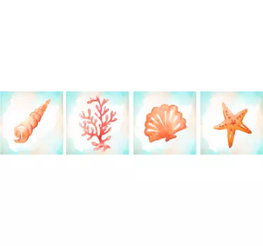 Fliesen Folie Elemente des Meeres - TenStickers