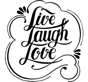 Text Aufkleber Live Laugh Love Liebe - TenStickers