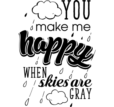 Text Aufkleber Happy Liebe - TenStickers