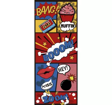 Tür Folie Comic Pop Art Design für Türen - TenStickers