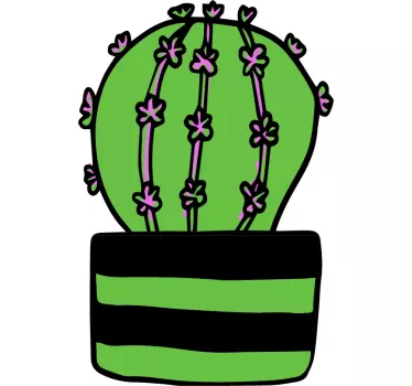 Wandtattoo Pflanzen riesenkaktusillustration - TenStickers