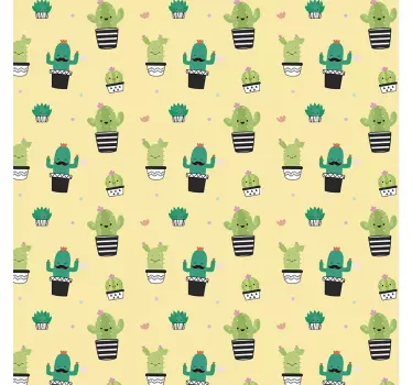 Wandaufkleber Blumen Kaktus - TenStickers