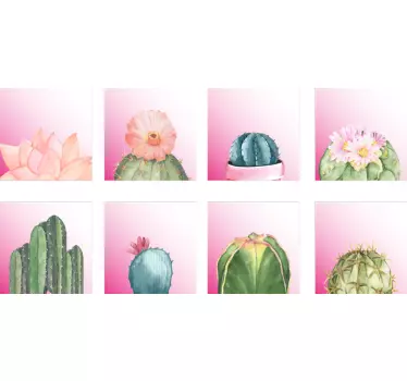 Wandtattoo Wohnzimmer Kaktus Arten - TenStickers