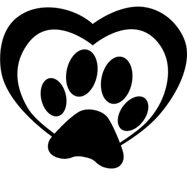 Hund Pfotenabdruck Auto Aufkleber - TenStickers