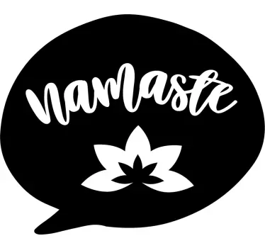 Wandtattoo zitat namaste mit lotusblume - TenStickers