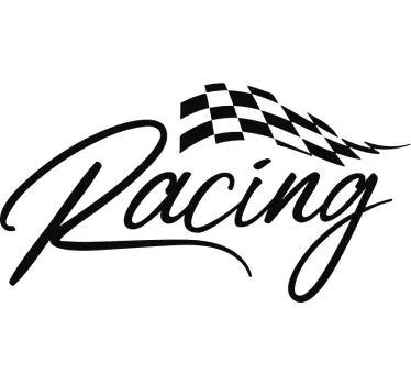 Rennflagge Racing Autoaufkleber - TenStickers