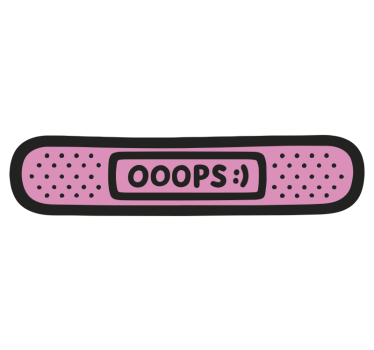 Autoaufkleber pinker „oops“ pflaster - TenStickers