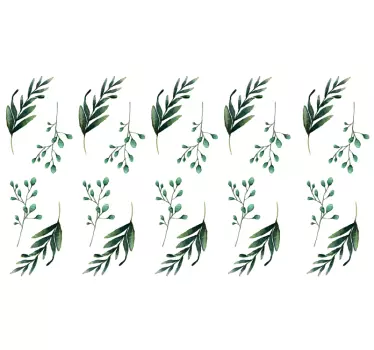 Eukalyptusmuster Möbel Aufkleber - TenStickers