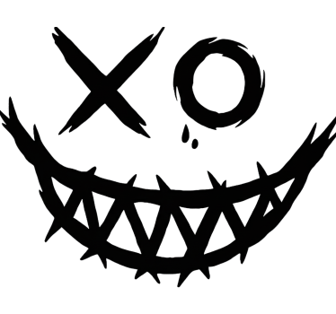 Autoaufkleber creepy joker lächeln - TenStickers