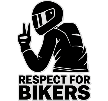 Autoaufkleber respekt für biker - TenStickers