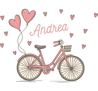 Wandtattoo wohnzimmer traumhafter rosa cruiser - TenStickers