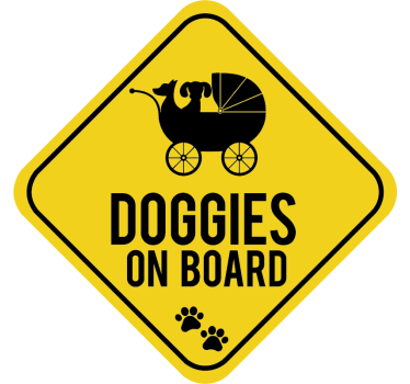 Doggies on Board Autoaufkleber - TenStickers