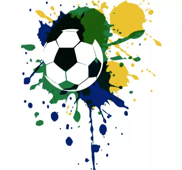 Fußball Farbkleckse Wandtattoo Jugenzimmer - TenStickers