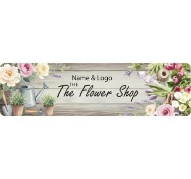 Autoaufkleber name und logo blumenladen - TenStickers