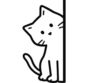 Autoaufkleber niedliche einfache katze - TenStickers