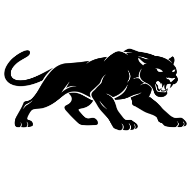 Autoaufkleber scharferzahniger schwarzer panther - TenStickers