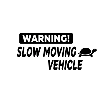 Autoaufkleber achtung langsam fahrendes fahrzeug - TenStickers