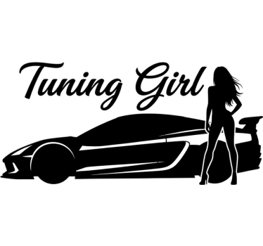 Autoaufkleber tuning girl schwarzes design - TenStickers