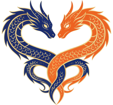Autoaufkleber herzförmige drachen - TenStickers