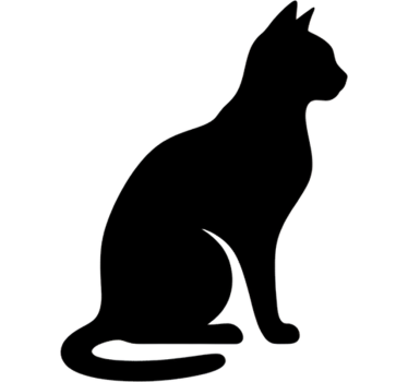 Autoaufkleber sitzende katzenumriss - TenStickers