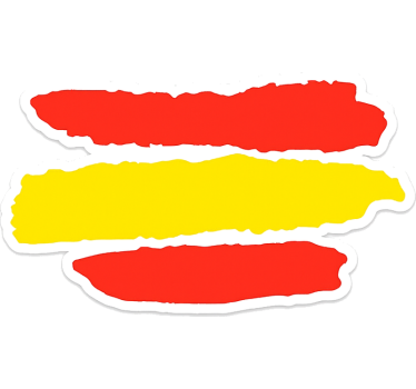 Autoaufkleber pinselstrich spanienflagge - TenStickers