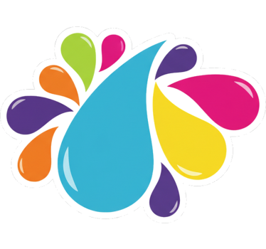 Autoaufkleber bunte farbtropfen - TenStickers