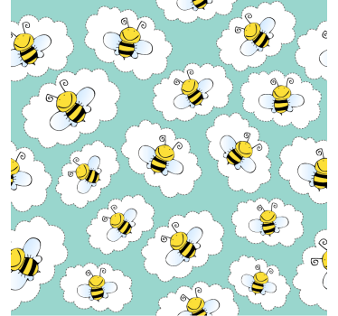 Wolken und Bienen Möbel Aufkleber für Kinderzimmer - TenStickers
