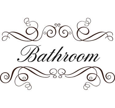 Wandtattoo badezimmer elegante kalligraphie - TenStickers