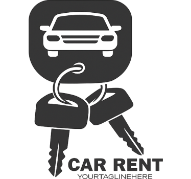 Personalisierter sticker für mietwagenlogo - TenStickers