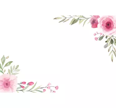 Blumenverzierung Spiegel Aufkleber - TenStickers