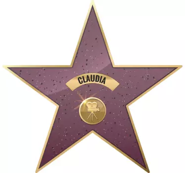 Walk Of Fame Stern mit Namen Wandtattoo Jugendzimmer - TenStickers