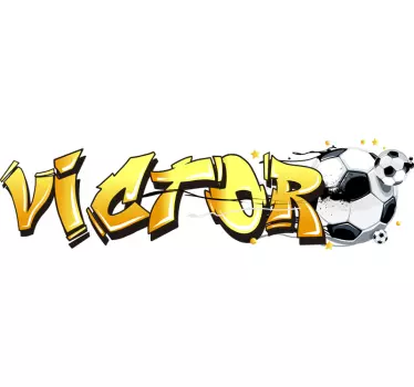 Fußball Aufkleber Name - TenStickers